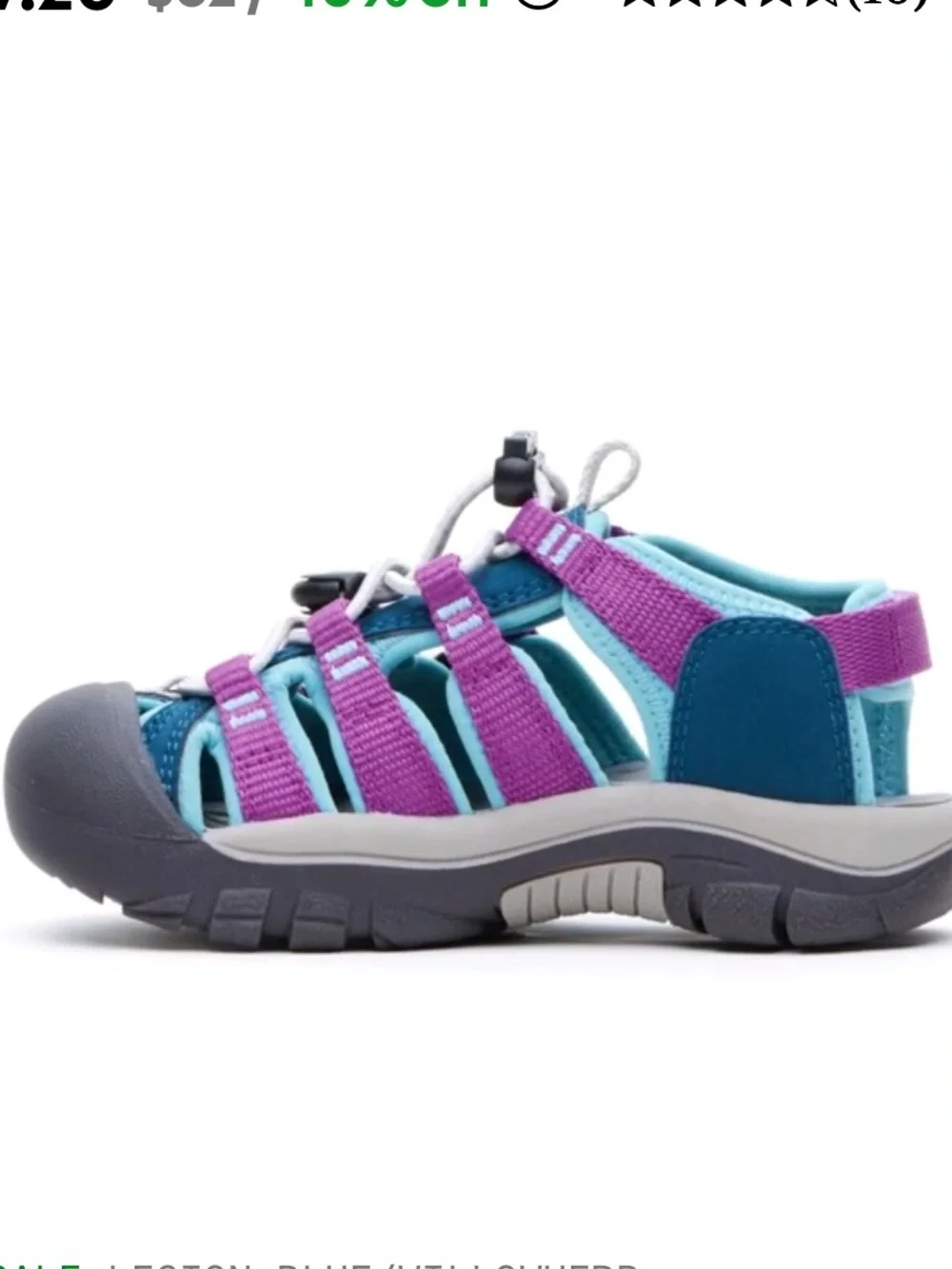 KEEN Toddler Newport Boundless Closed Toe Sandal Legion Blue and Willow Herb 8